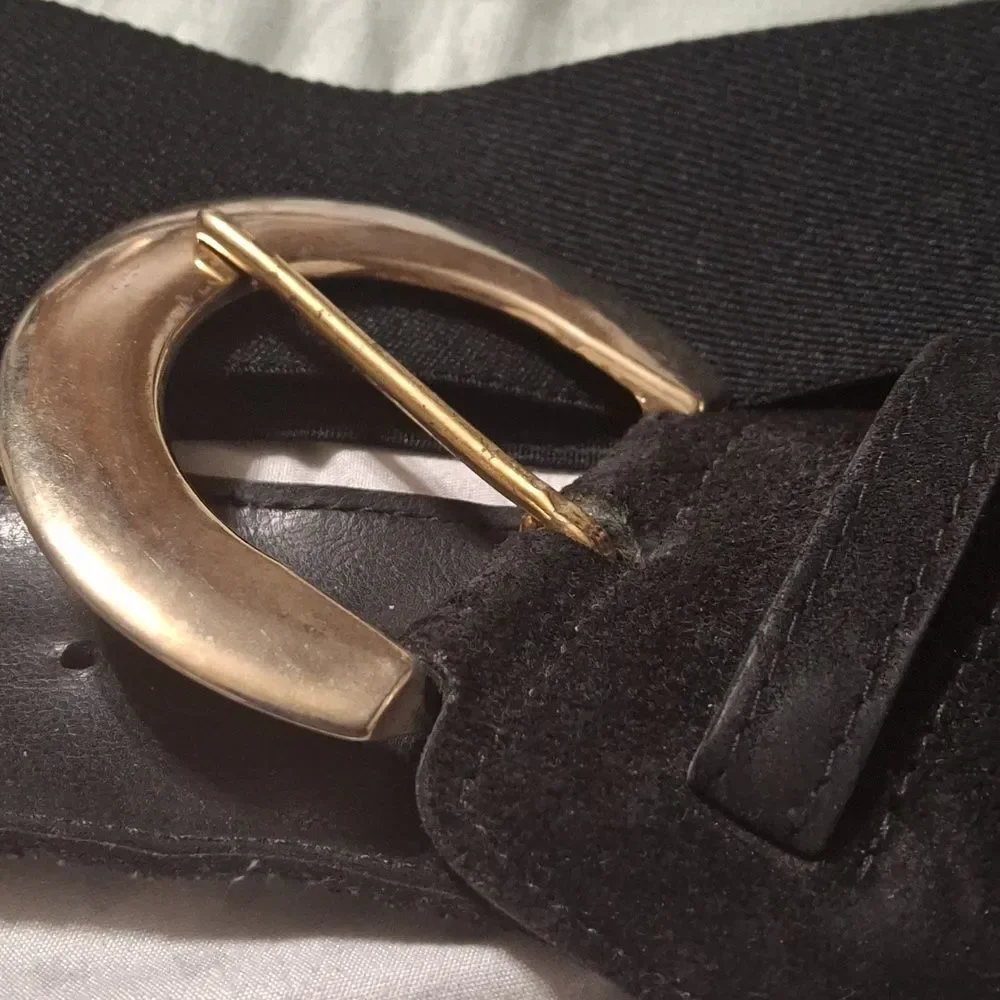 Elegant Women's Black Belt Set Of 2